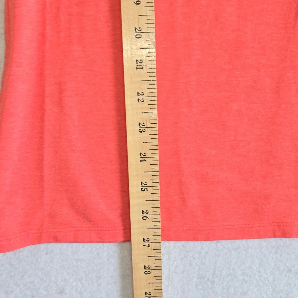 The North Face Womens Slim Fit T-Shirt Coral Heather Logo Graphic Tee Large L/G - Picture 5 of 7